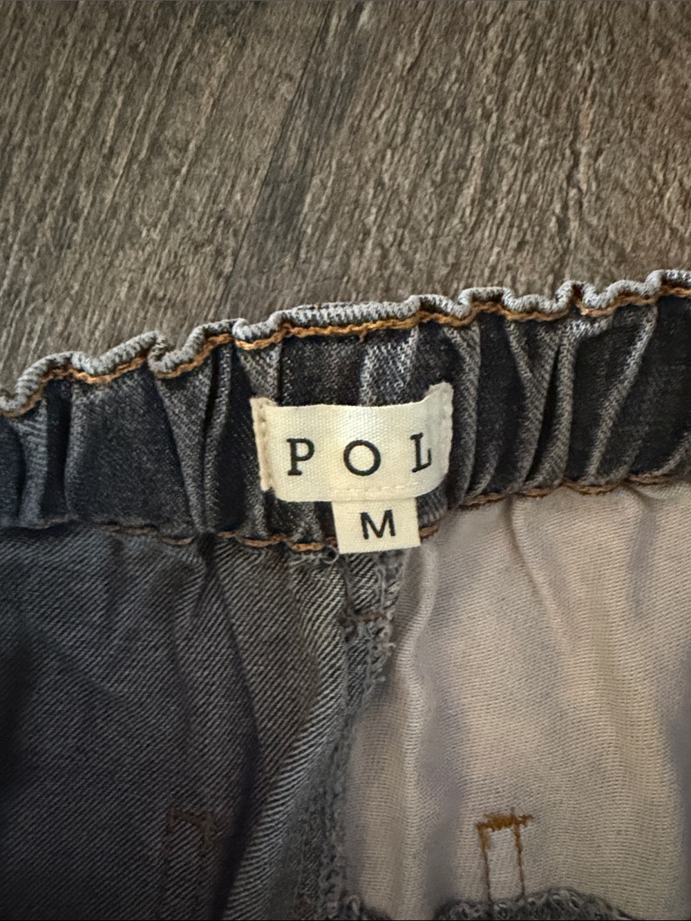 POL Black Wide-Leg Patchwork Jeans with Pink Accents sz M - Picture 3 of 4